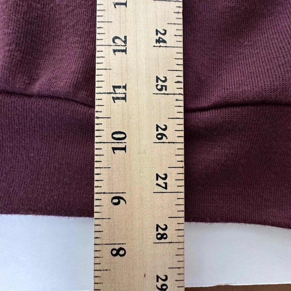 Mizzen Main Mens Sweater L Burgundy Maroon Trim Fit V-Neck Lightweight Preppy